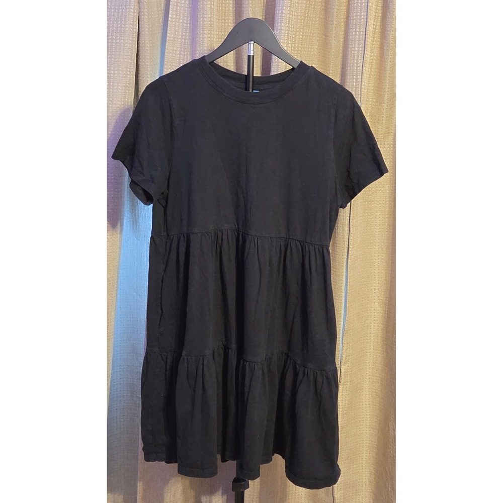 Old Navy Tiered Swing Dress Women's Size Medium Black